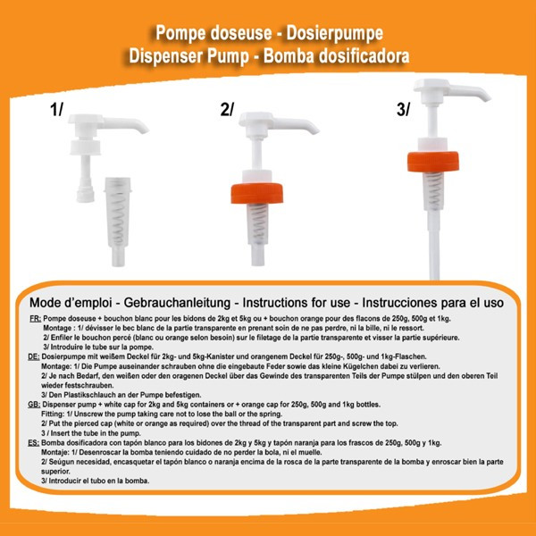 Pompe doseuse pour bidon et bouteille de peinture - Plastique - Cléopâtre