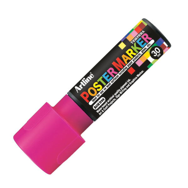 photo-Marqueur - Rose - Tous supports - Pointe carré 30mm - PosterMarker Tempera