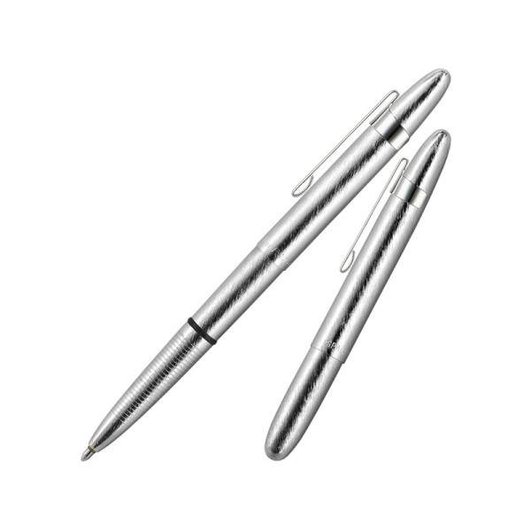 Stylo à bille - Chrome brossé - Encre noire - Pointe moyenne - Clip métal - Fisher Space Pen