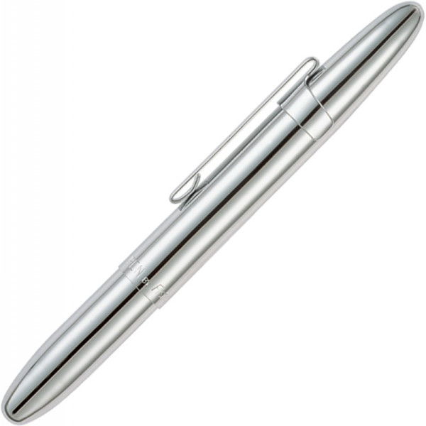 photo-Stylo à bille - Chrome - Encre noire - Pointe moyenne - Clip métal - Fisher Space Pen