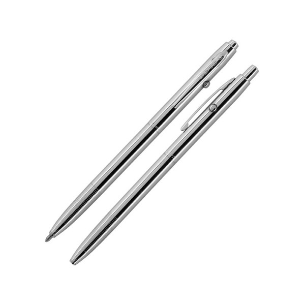 Stylo à bille - Chrome - Encre noire - Pointe moyenne - Rétractable - Fisher Space Pen