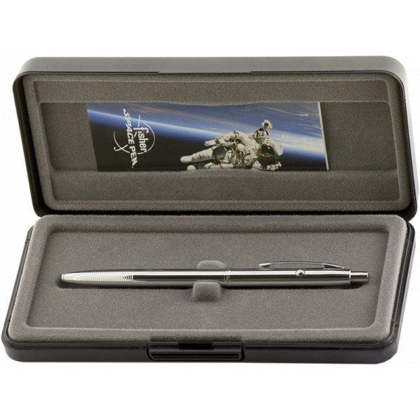 Stylo à bille - Chrome - Encre noire - Pointe moyenne - Rétractable - Fisher Space Pen