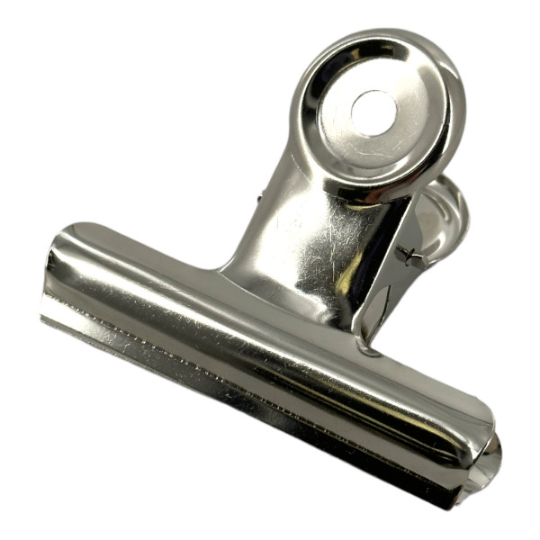 photo-Pinces à dessin - Métal - Chrome - Largeur 63mm - Boîte de 40 pièces