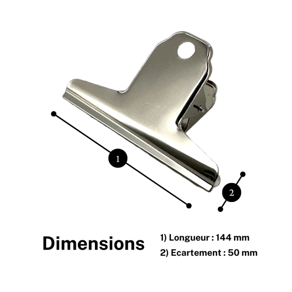 Pinces à dessin - Métal - Chrome - Largeur 144mm - Boîte de 10 pièces