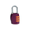 photo-Petit cadenas à code - Combinaison 3 chiffres - Violet/orange - Pour casier, bagages