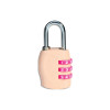 photo-Petit cadenas à code - Combinaison 3 chiffres - Rose - Pour casier, bagages