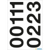 Chiffres - Stickers - Autocollant - 33mm diamètre - 2 planches - 0 à 9