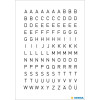 Lettres - Stickers - Autocollant - 5mm diamètre - A à Z - Majuscules - 2 planches