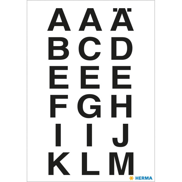 Lettres - Stickers - Autocollant - 20x20mm - Grand format - A à Z - Majuscules