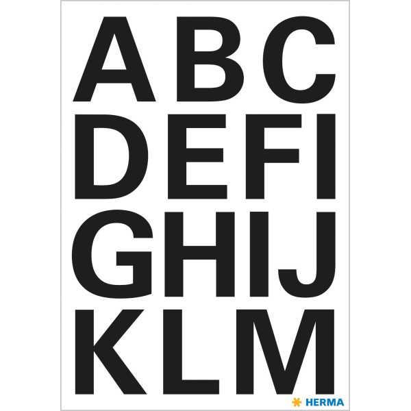 Lettres - Stickers - Autocollant - 25mm diamètre - A à Z - Majuscules - Grand format