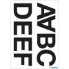Lettres - Stickers - Autocollant - 33mm diamètre - A à N - Majuscules - Très grande taille