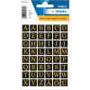 photo-Lettres - Stickers - Autocollant - Or - Fond noir - A à Z - Majuscules