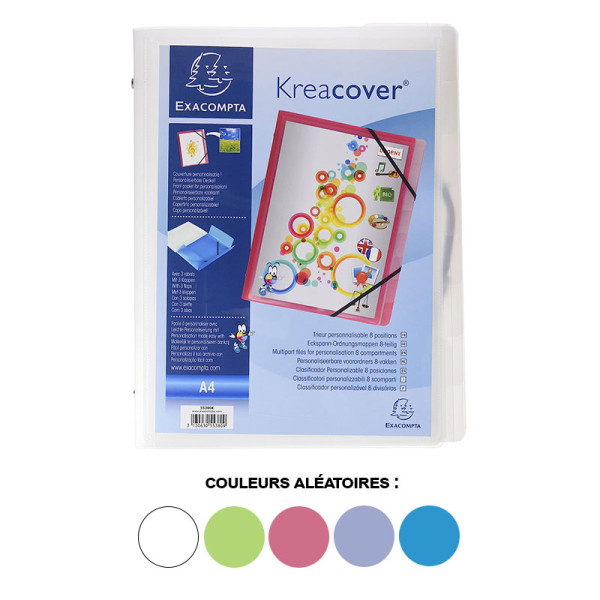 photo-Trieur - 8 compartiments - Couverture personnalisable - A4 - Exacompta - Kreacover