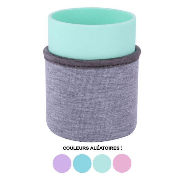 Pot à crayons - Plastique avec housse néoprène - Coloris pastel - Apli