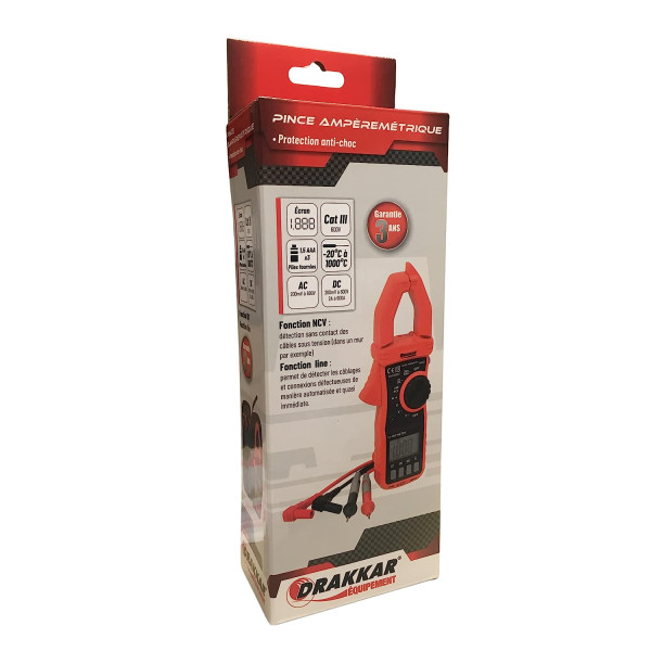 Petite pince ampèremétrique - Mesure les courants électriques - Professionnel - Drakkar Equipement