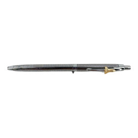 Stylo à bille - Chrome quadrillé - Encre noire - Pointe moyenne - Rétractable - Fisher Space Pen