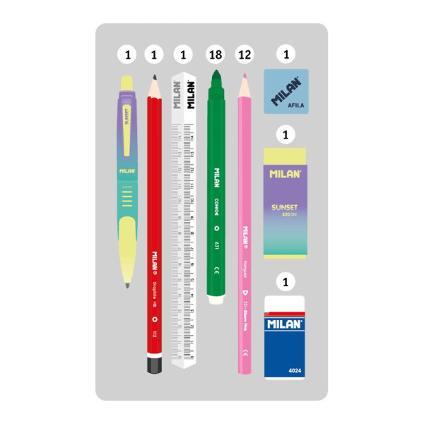 Trousse - Grand format - Rectangulaire - Avec accessoires - 2 compartiments