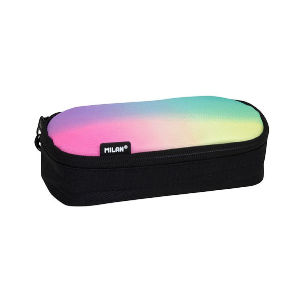 photo-Trousse - Scolaire - Ovale - Avec rangements - Fermeture éclair - 20,5x9x5,5cm