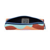 Petite trousse - Scolaire - Ronde - Motifs colorés - 20,5x4,5x5cm - Fermeture éclair