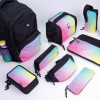 Trousse - Scolaire - Plate - 5 compartiments - Coloris Sunset - 22x12x4cm