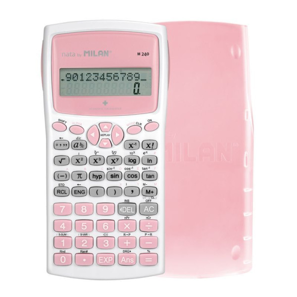 photo-Calculatrice scientifique - Collège et lycée - 240 fonctions - Edition + - Rose - Milan
