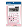 Grande calculatrice de bureau - 12 chiffres - Rose/Blanc - Milan