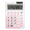 photo-Grande calculatrice de bureau - 12 chiffres - Rose/Blanc - Milan
