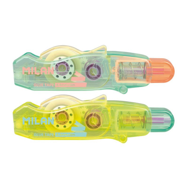 Roller de colle - Transparent - Ruban de 8,4mm x 8m - Milan