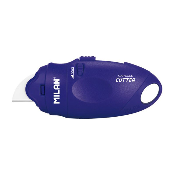 Mini cutter - Ergonomique - Lame céramique - Loisirs créatifs - Bureau - Bleu