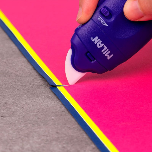 Mini cutter - Ergonomique - Lame céramique - Loisirs créatifs - Bureau - Bleu
