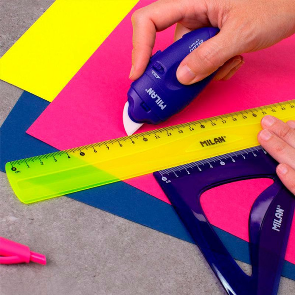 Mini cutter - Ergonomique - Lame céramique - Loisirs créatifs - Bureau - Bleu