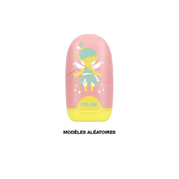 photo-Gomme blanche et taille-crayons - 2 en 1 - Petites fées - Milan