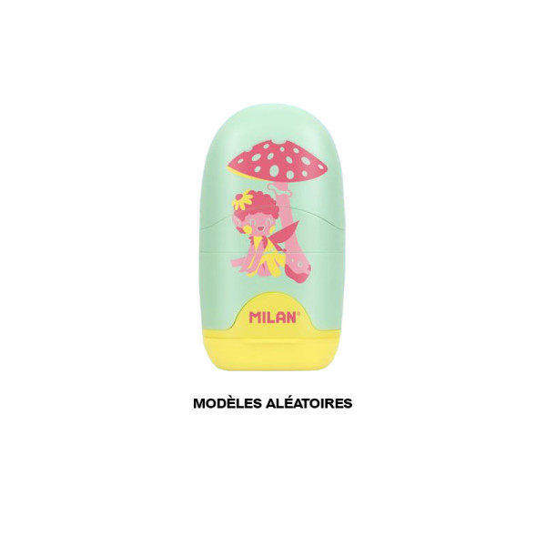 Gomme blanche et taille-crayons - 2 en 1 - Petites fées - Milan