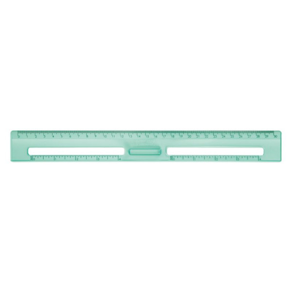 Règle graduée - 30 cm - Plastique résistant - Avec poignée - Milan