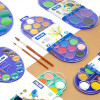 Boîte de peinture aquarelle - 10 couleurs - Couleurs assorties - Pinceau inclus