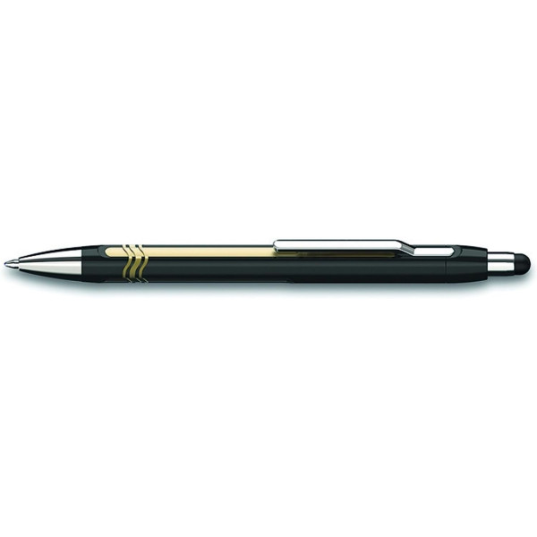 Stylo à bille - Noir/Or - Encre Bleue - Avec stylet tactile pour tablettes smartphone - Schneider - Epsilon Touch