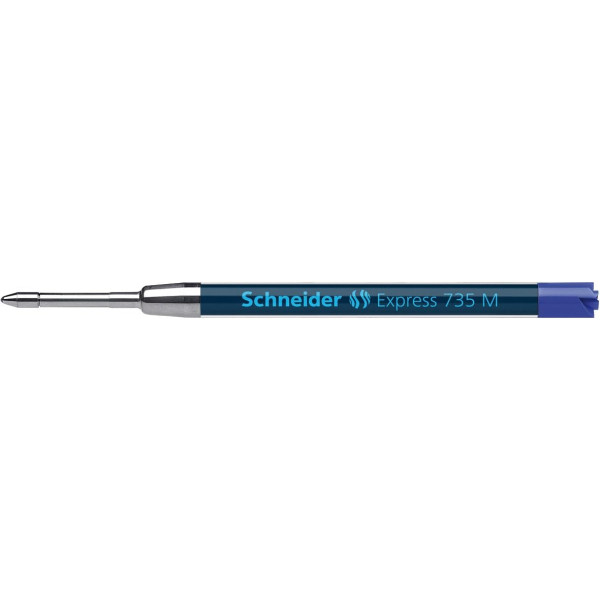 photo-Recharge pour stylo bille - Encre bleue - Pointe moyenne - Schneider - Express 735