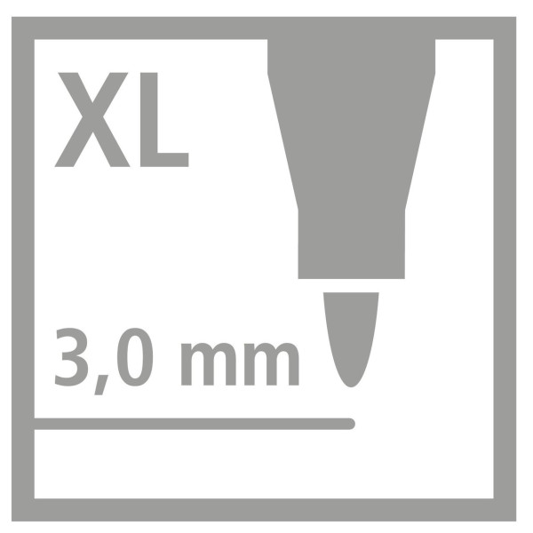 Feutres de coloriage - 12 couleurs - Stabilo - Power Max - Pointe extra large