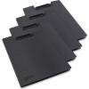 photo-Lot de 4 porte-documents - Avec rabat et clip métal - Format A4 - Noir - Rapesco