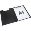 Lot de 4 porte-documents - Avec rabat et clip métal - Format A4 - Noir - Rapesco