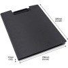 Lot de 4 porte-documents - Avec rabat et clip métal - Format A4 - Noir - Rapesco