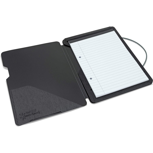 Lot de 3 porte-documents - Avec rabat - Format A5 - Noir - Bloc inclus - Rapesco