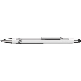 photo-Stylo à bille - Blanc/Argent - Encre Bleue - Avec stylet tactile pour tablettes smartphone - Schneider - Epsilon Touch