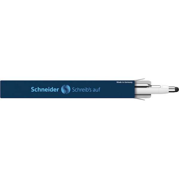 Stylo à bille - Blanc/Argent - Encre Bleue - Avec stylet tactile pour tablettes smartphone - Schneider - Epsilon Touch
