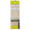20 pinceaux - Plat - Rond - Acrylique et huile - Manche long - Fibres naturelles et synthétiques - Pébéo