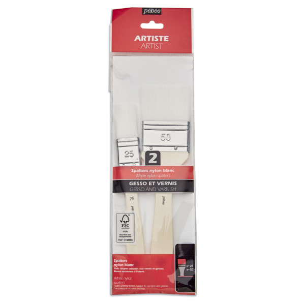 2 spalters - Gesso et vernis - Fibres synthétiques  - Manche court - Pébéo