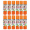 photo-Lot de 12 bâtons de colle - Transparent - Papier - Carton - Ecole - Cléopâtre - 8G