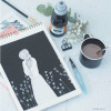 Encre de chine - Noir - Flacon de 250ml - Cléopâtre