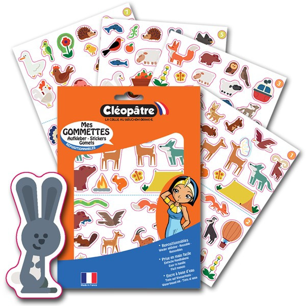 photo-Gommettes - Animaux de la forêt et de la campagne - Repositionnable - Cléopâtre