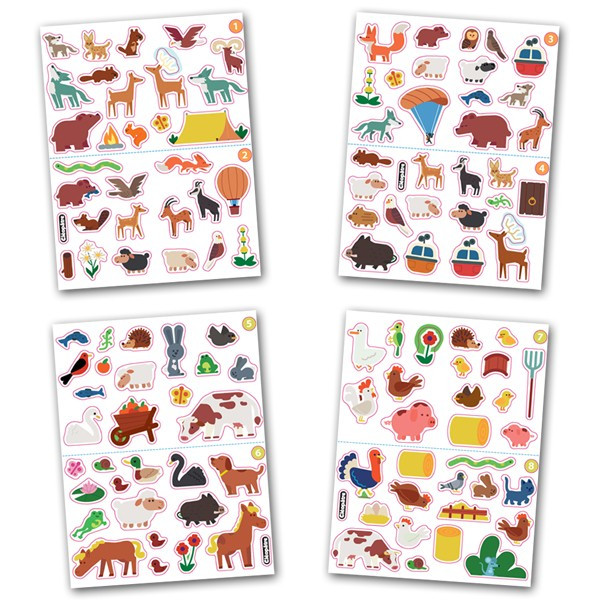 Gommettes - Animaux de la forêt et de la campagne - Repositionnable - Cléopâtre